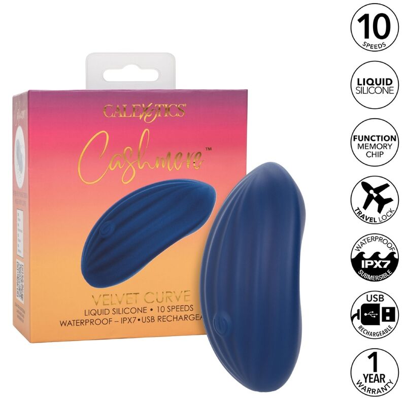 Vibrador CalExotics Cashmere Velvet Curve Blue