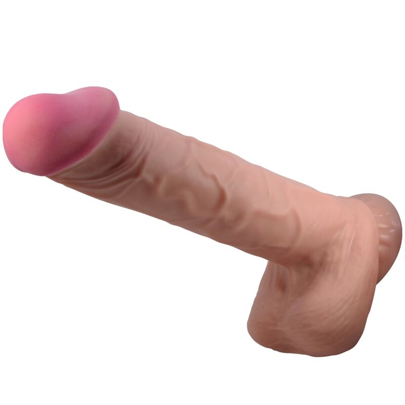 Dildo realista Pretty Love Sliding Skin, marrón, 26 cm