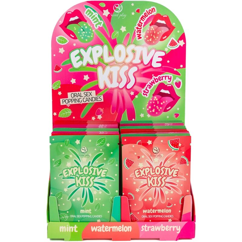 Caramelos explosivos SECRET PLAY, caramelos efervescentes, expositor de 48 unidades
