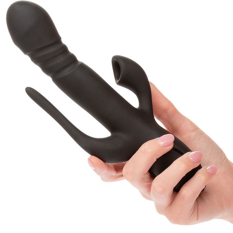 Vibrador rabbit CalExotics Triple Euphoria, negro