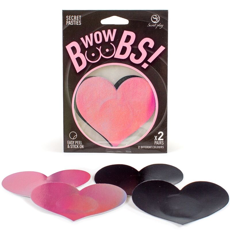 SECRET PLAY WOW BOOBS! Cubrepezones con forma de corazón