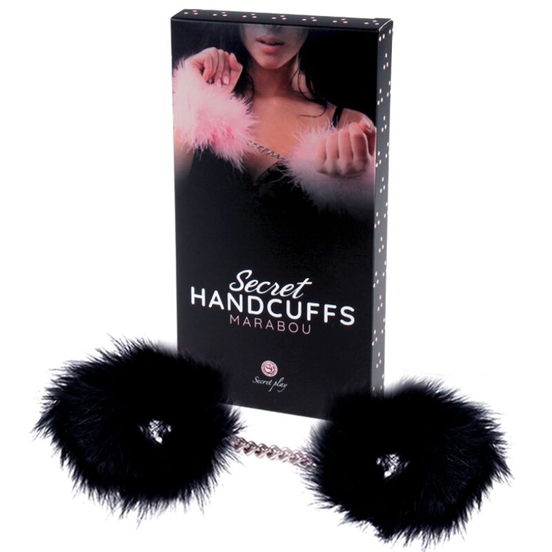 SECRET PLAY esposas con plumas negras