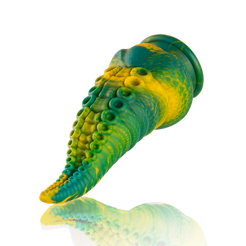 Dildo de silicona verde EPIC Cetus con forma de tentáculo
