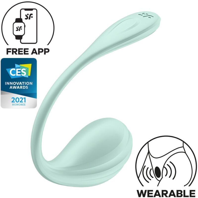 Vibrador de clítoris Satisfyer Smooth Petal, verde agua
