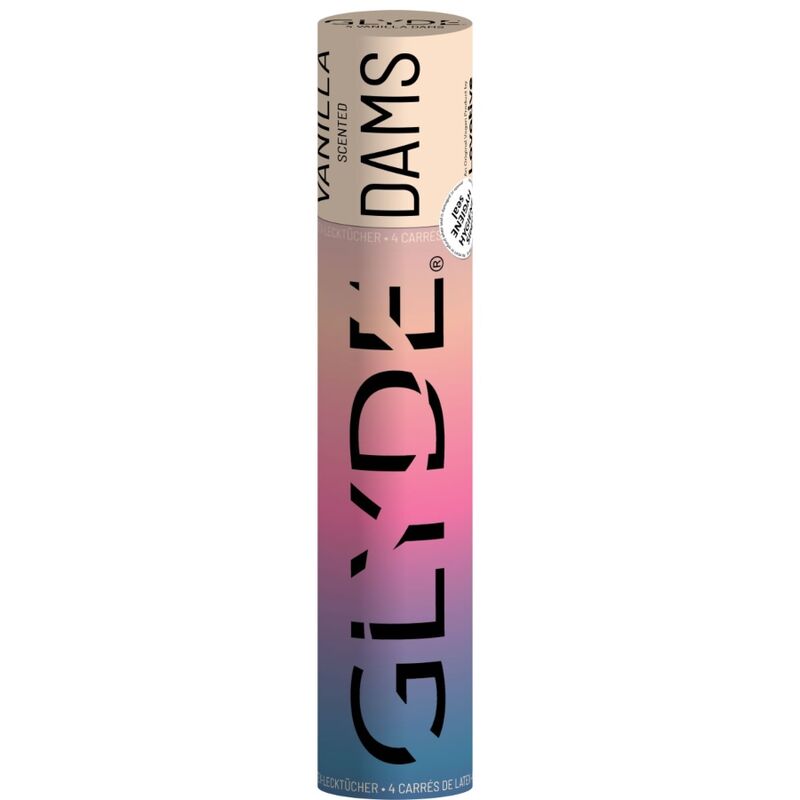 SHEER GLYDE barreras de látex para sexo oral con aroma a vainilla, 4 unidades