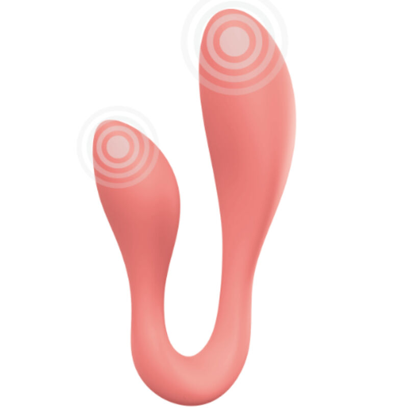 Vibrador para parejas con doble estimulación y control mediante app, rosa ADRIEN LASTIC