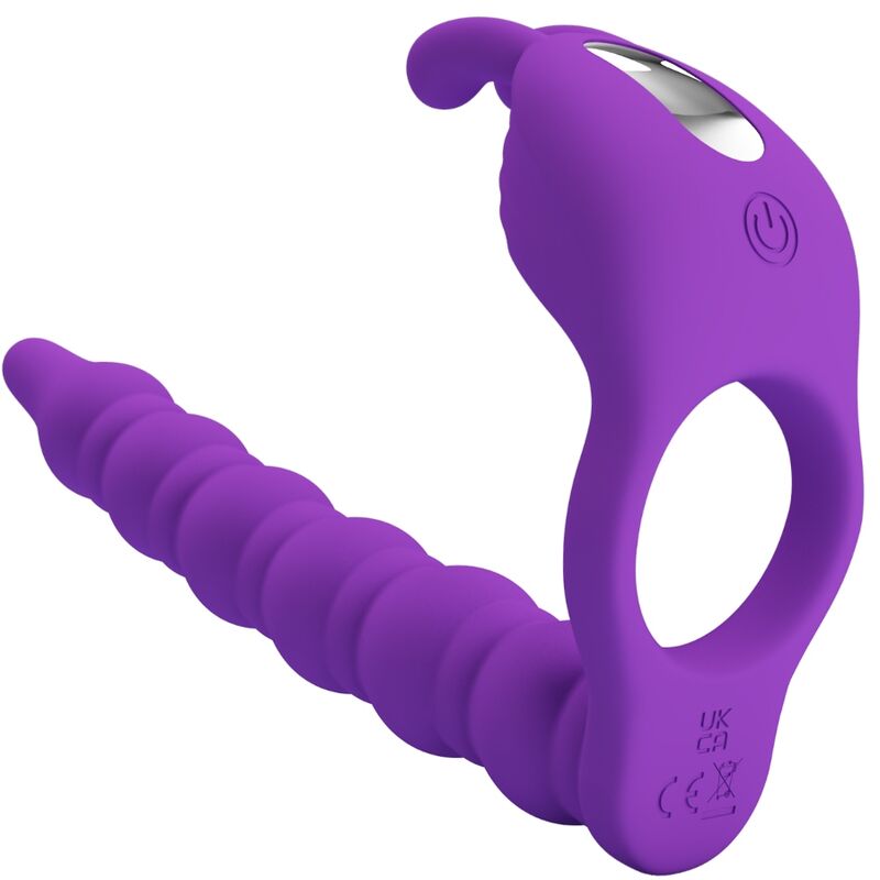 Pretty Love Blackney plug anal vibrador con anillo para el pene