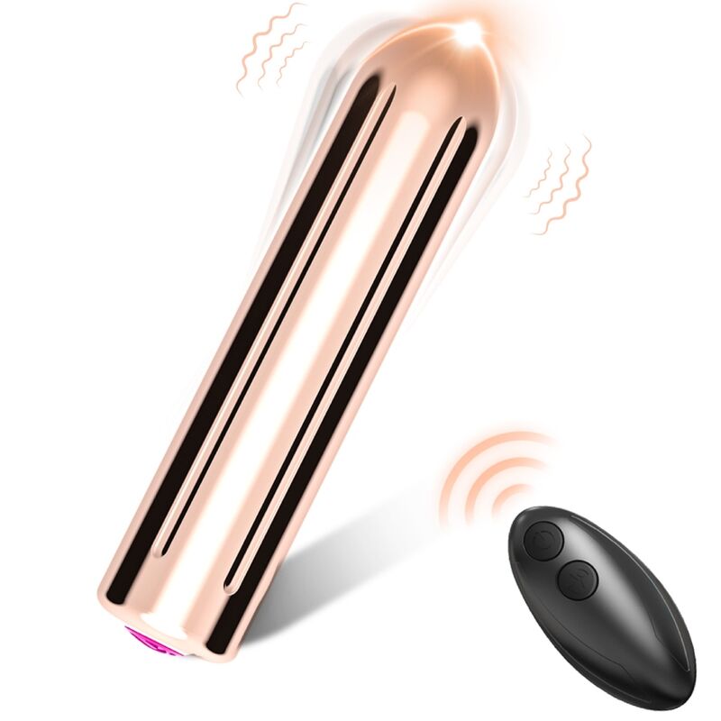 ARMONY Warhead minivibrador con mando a distancia, dorado