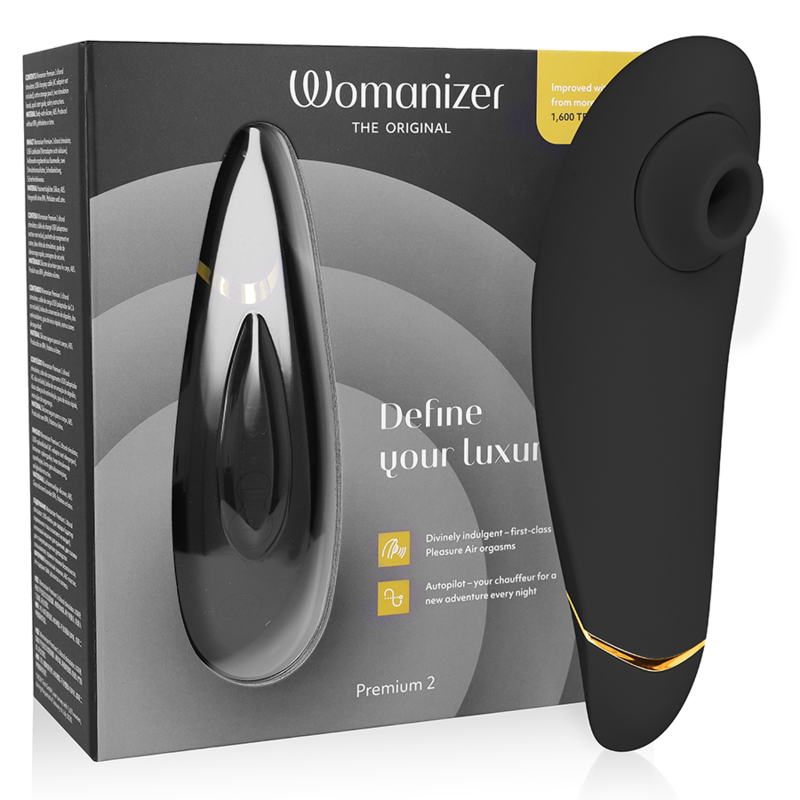 Womanizer Premium 2 estimulador de ondas de presión, negro