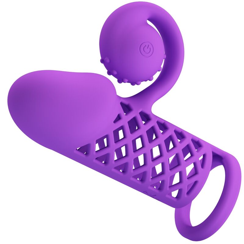 Funda para pene ROMANCE Harden con vibración, morada