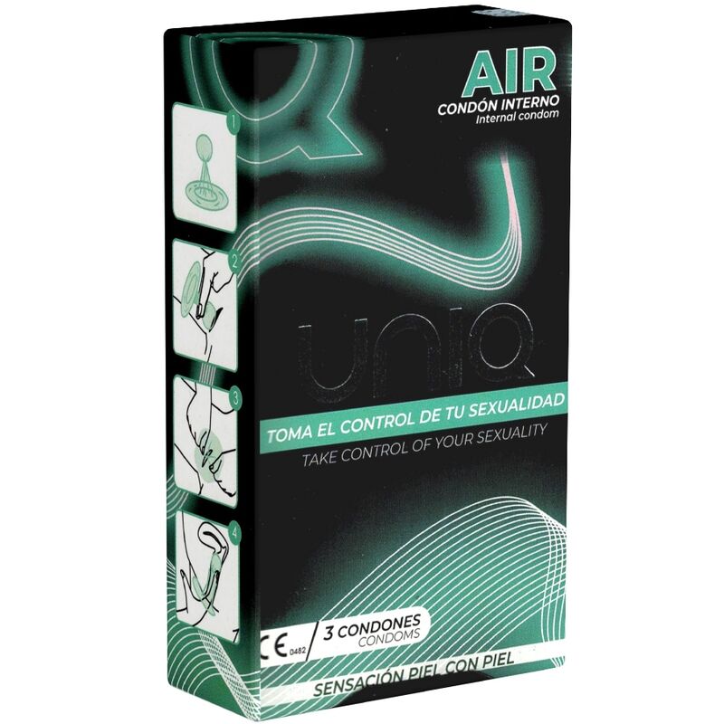 Preservativo femenino UNIQ Air, 3 unidades