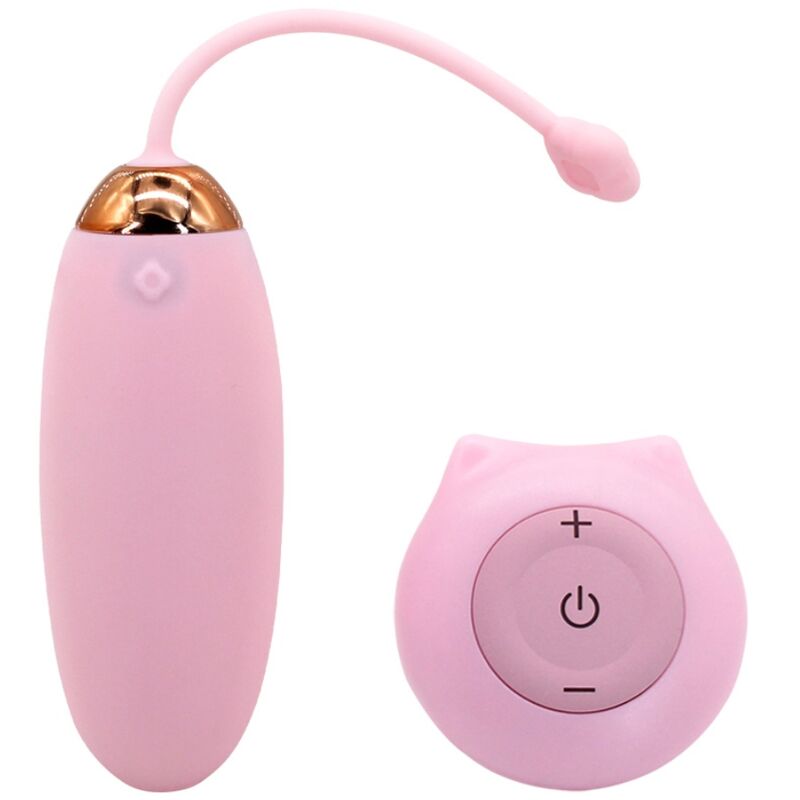Huevo vibrador con mando a distancia, 10 modos, silicona suave, rosa ARMONY