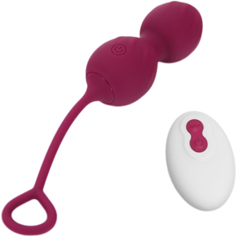 Bola vibradora con mando a distancia, 10 modos, impermeable, rojo oscuro ARMONY