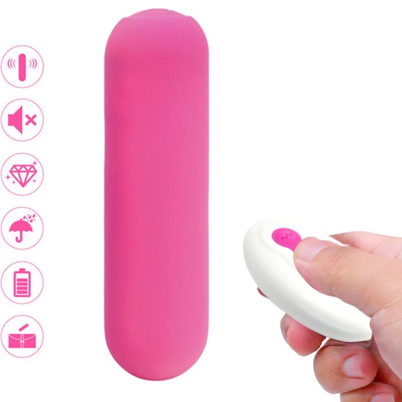 Vibrador tipo bullet con mando a distancia y 10 modos, de silicona ARMONY