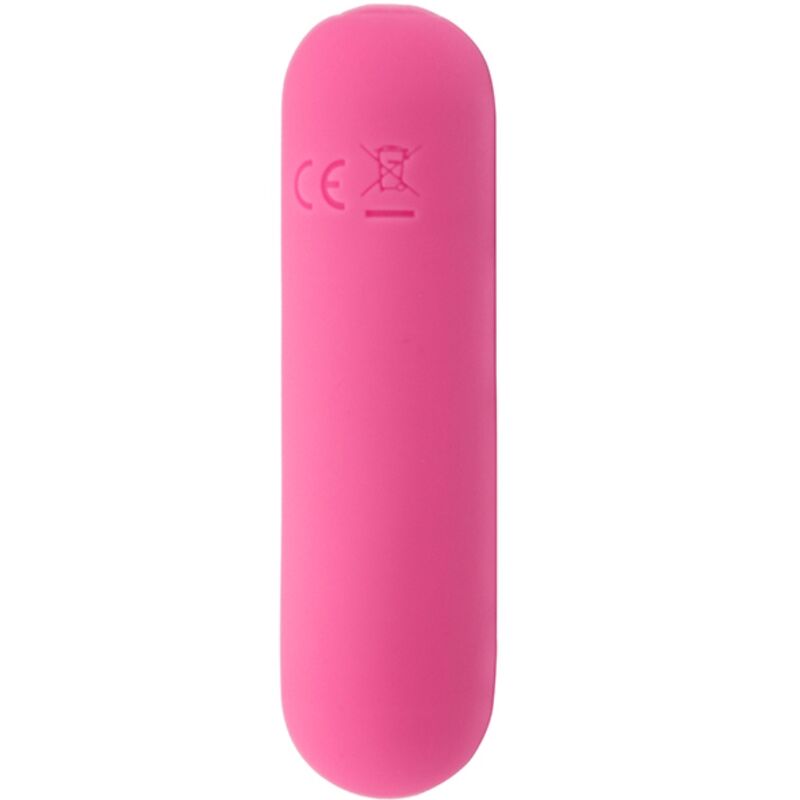 Mini vibrador tipo bala de silicona con 10 modos de vibración rosa ARMONY