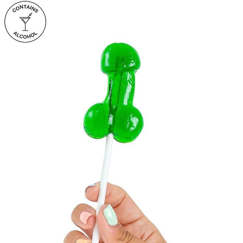 Piruleta SECRETPLAY con forma de pene y sabor a mojito con alcohol