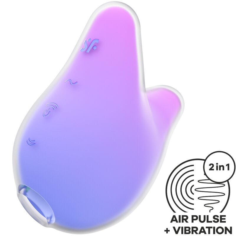 Vibrador de ondas de presión Satisfyer Mermaid Vibes, violeta y rosa