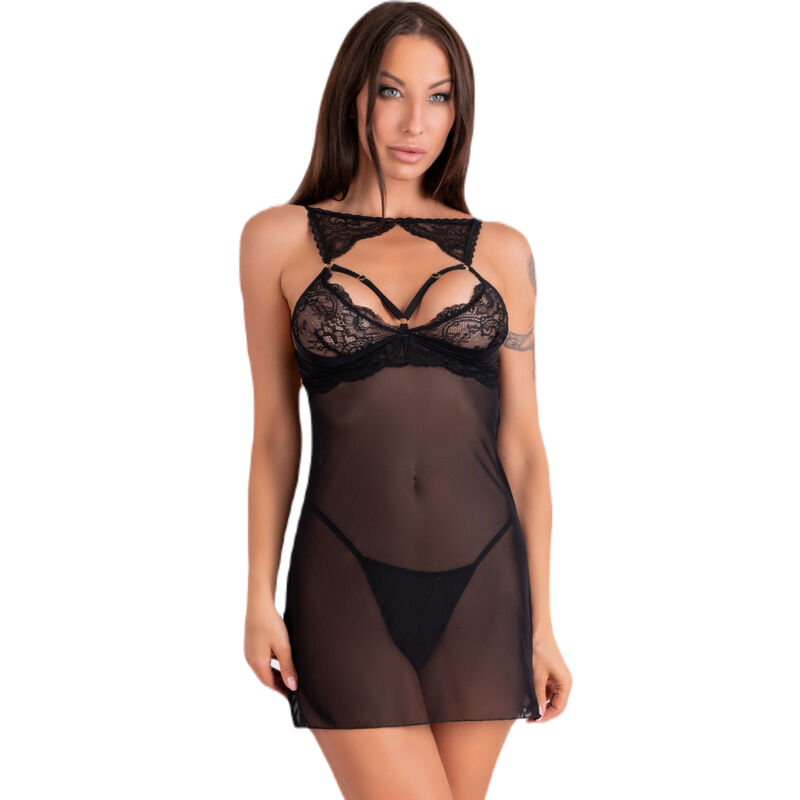 Conjunto de lencería Livco Corsetti Krolina con camisón y tanga