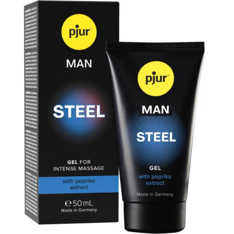 Gel de masaje PJUR Man Steel con extracto de pimentón, 50 ml