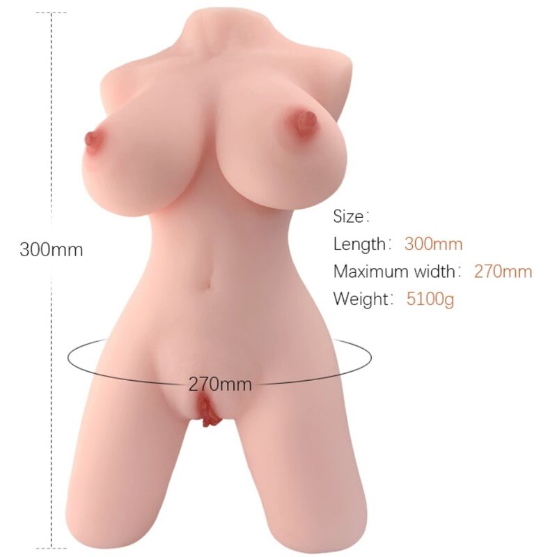 Masturbador de torso realista de TPE con peso natural ARMONY