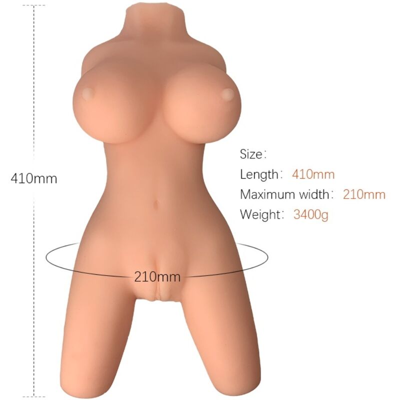 Masturbador de torso realista de TPE con pechos suaves ARMONY