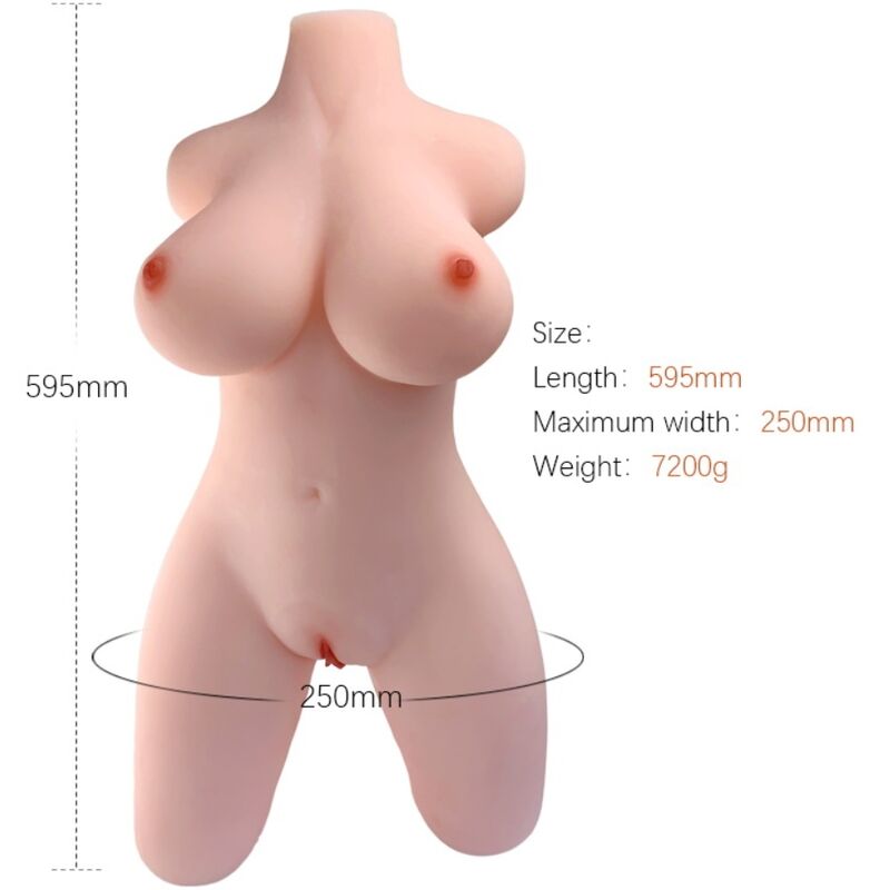 Torso de muñeca sexual realista de TPE con peso natural ARMONY