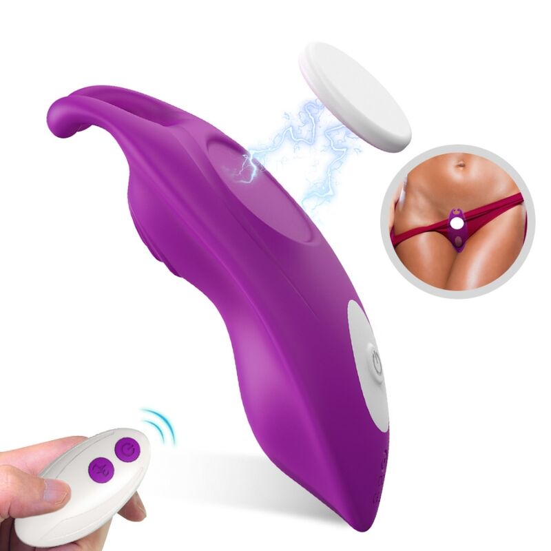 Vibrador de clítoris portátil ARMONY Honeybee con mando a distancia, morado