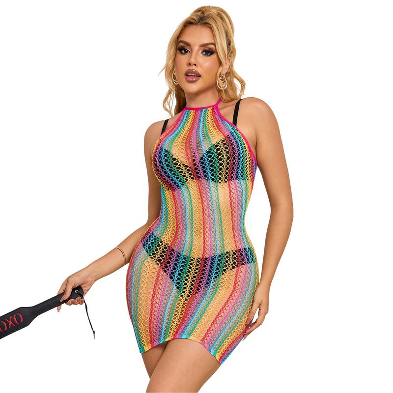 Vestido de red arcoíris SUBBLIME, talla única