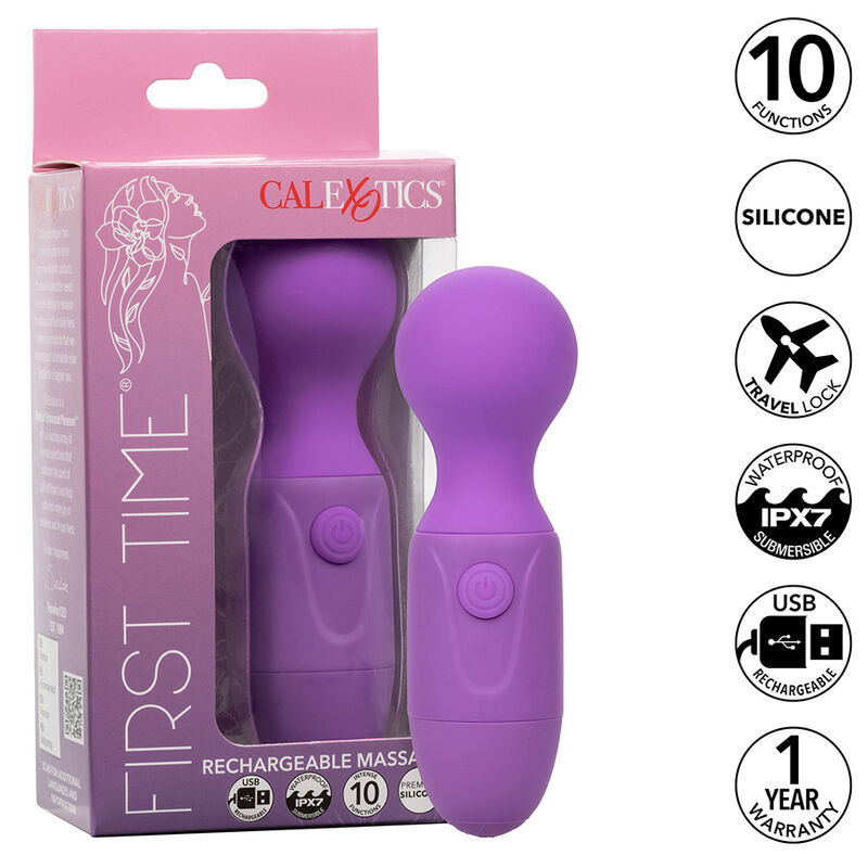 Vibrador wand CalExotics First Time, morado