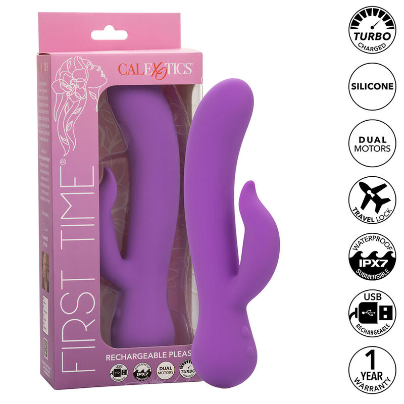 Vibrador de punto G CalExotics First Time Pleaser, morado