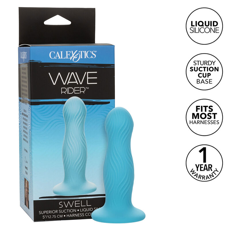 Plug anal CalExotics Wave Rider Swell, azul