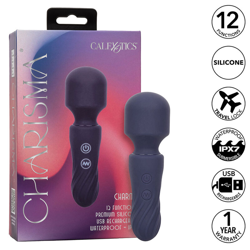 Vibrador tipo wand CalExotics Charisma Charm, morado