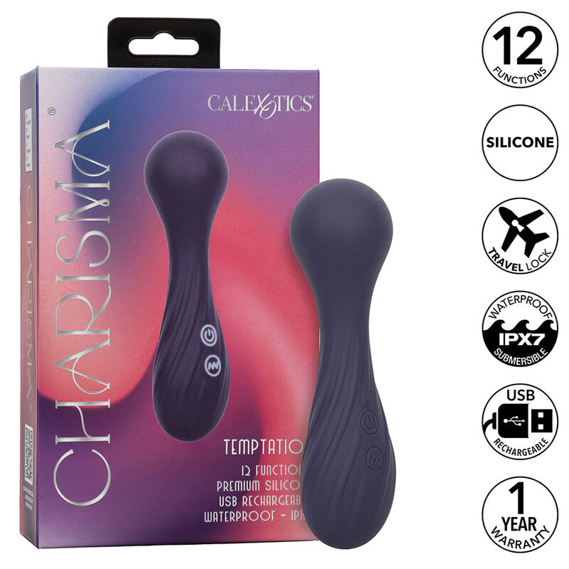 Vibrador wand CalExotics Charisma Temptation, morado