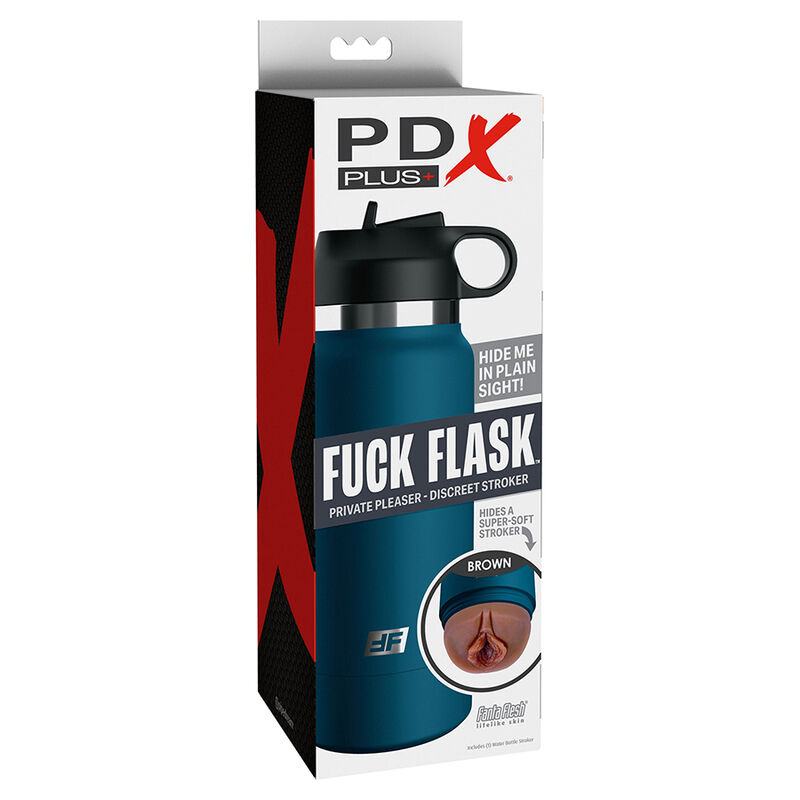 Masturbador PDX PLUS Fuck Flask, marrón, modelo 1