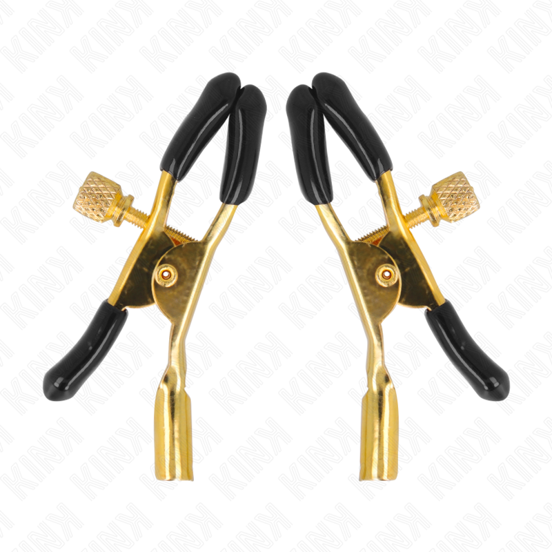 Pinzas doradas para pezones KINK, 6 cm