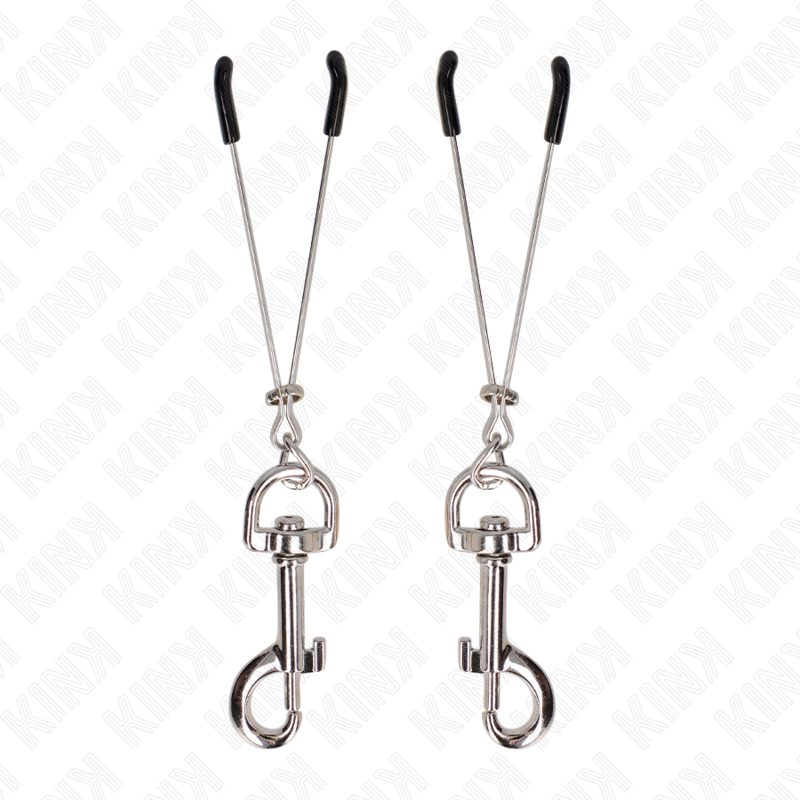 Pinza para pezones KINK Thin Hook, color plateado, 7 cm