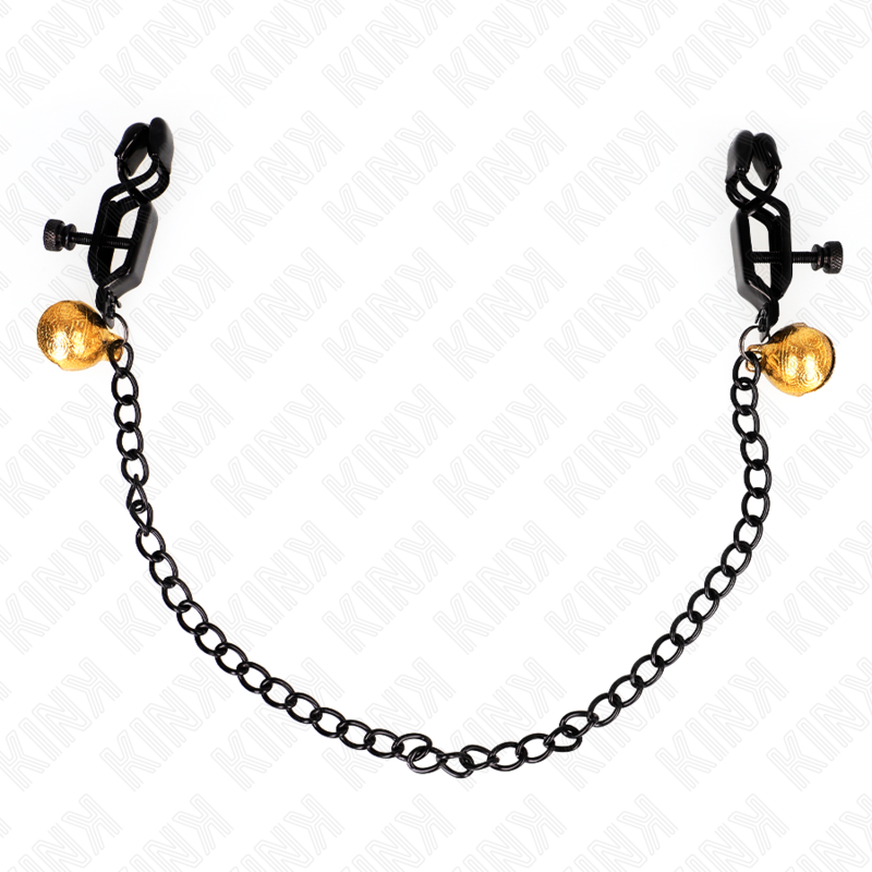 Pinzas para pezones KINK con cadena plana y campanilla