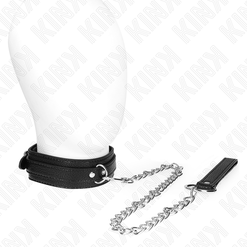 Collar BDSM KINK con estampado de serpiente y correa, 65 cm