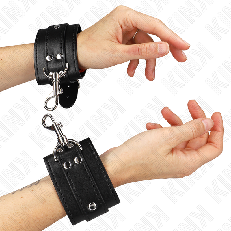 Esposas KINK Dungeon negras y bloqueables