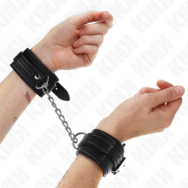 Muñequeras KINK con estampado de serpiente, negras