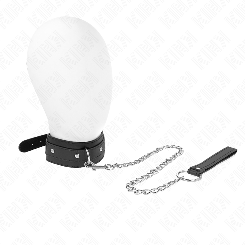 Collar BDSM KINK con anilla y correa, 65 cm
