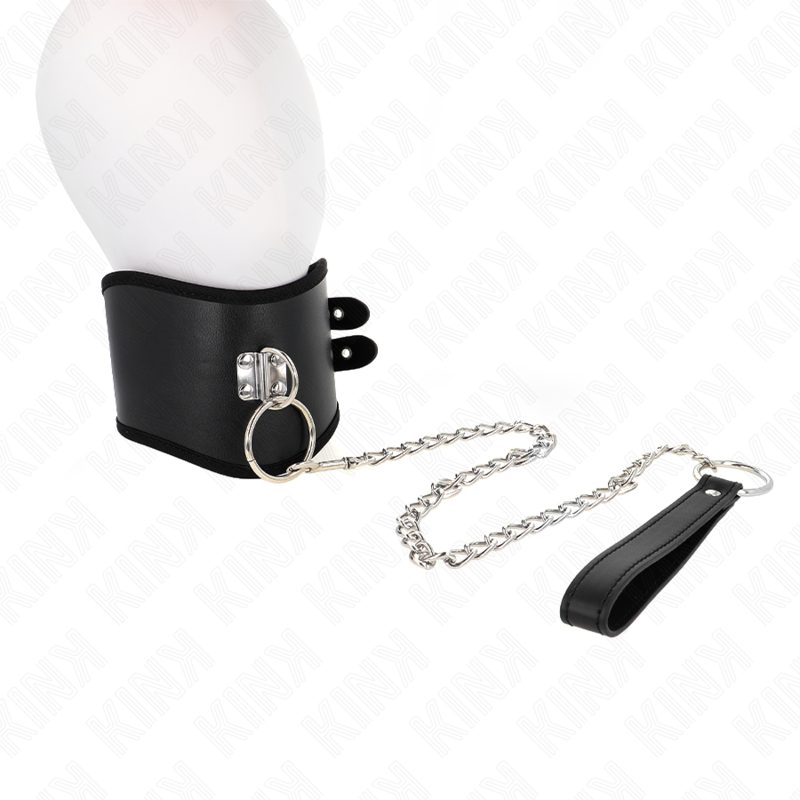 Collar BDSM KINK con correa ancha, de 40 a 55 cm
