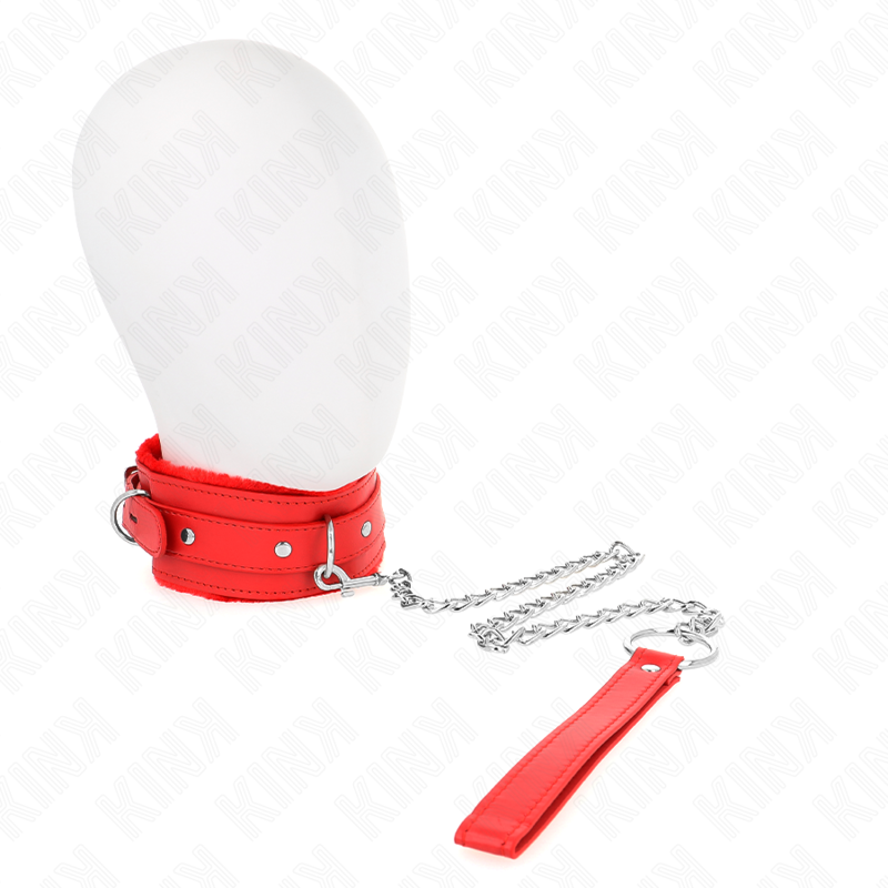 Collar BDSM KINK con correa, rojo