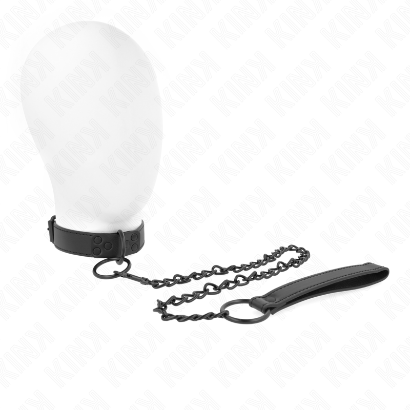 Collar BDSM KINK con correa oscura, 65 cm
