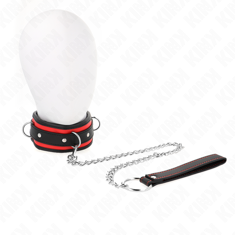 Collar BDSM KINK Model 2 con correa, 65 cm