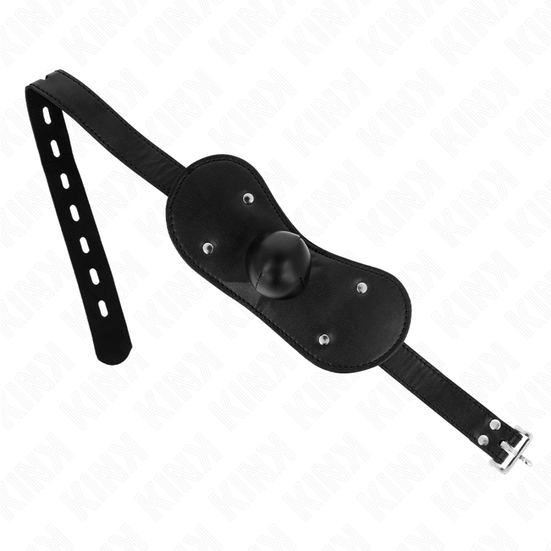 Máscara mordaza KINK con bola y candado, ajustable de 42 a 60 cm