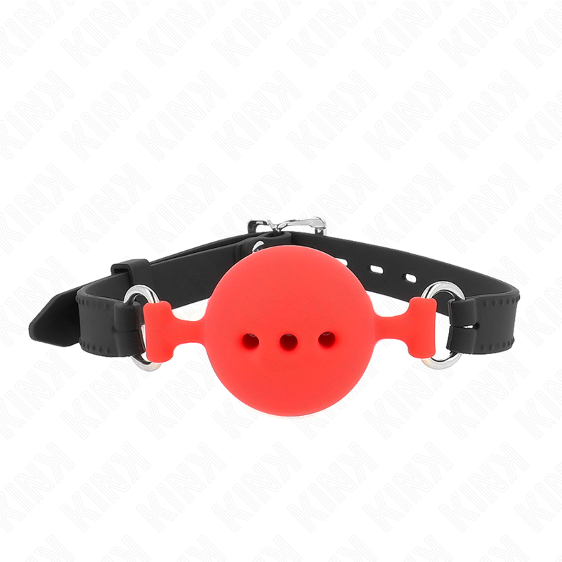 Mordaza de bola KINK de silicona, roja, talla L