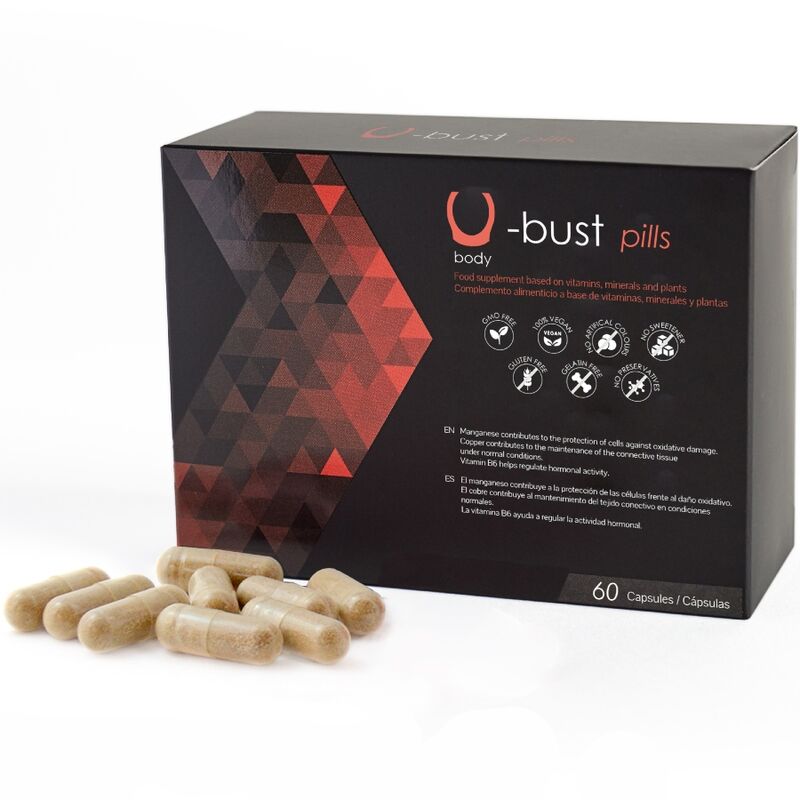 Complemento alimenticio U Bust de 500COSMETICS, 60 cápsulas