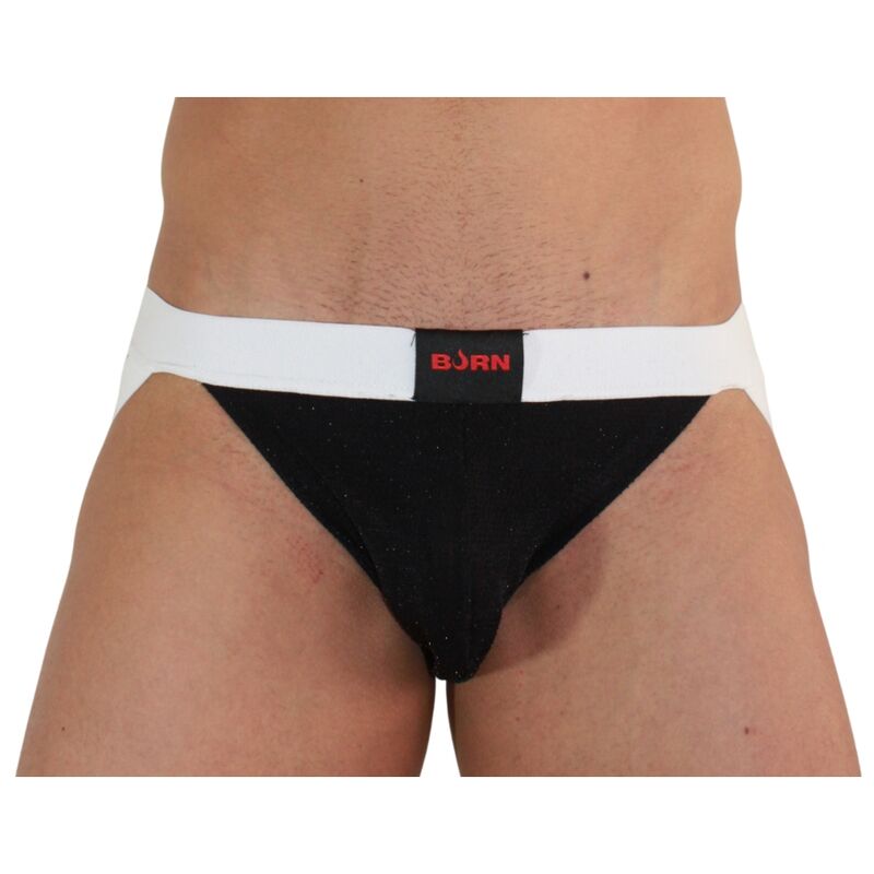 Jockstrap BURN 004 en negro y blanco