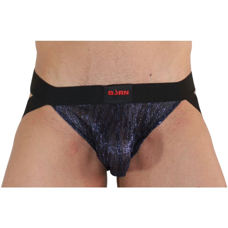 Suspensorio BURN 006 Jockstrap Shiny en azul y negro